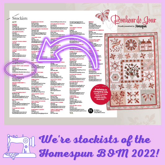 Bonheur de Jour Quilt Kit for 2022 Homespun Magazine BOM