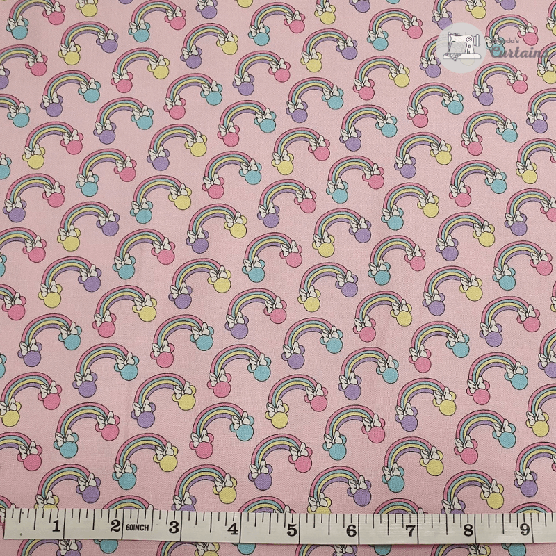 This cotton print fabric from the Minnie Mouse Unicorn Dreams collection, licensed to Camelot Fabrics by Disney, will delight children of all ages. It is ideal for quilting, clothing, and home decor accents. This is a licensed fabric that should not be used for commercial purposes.