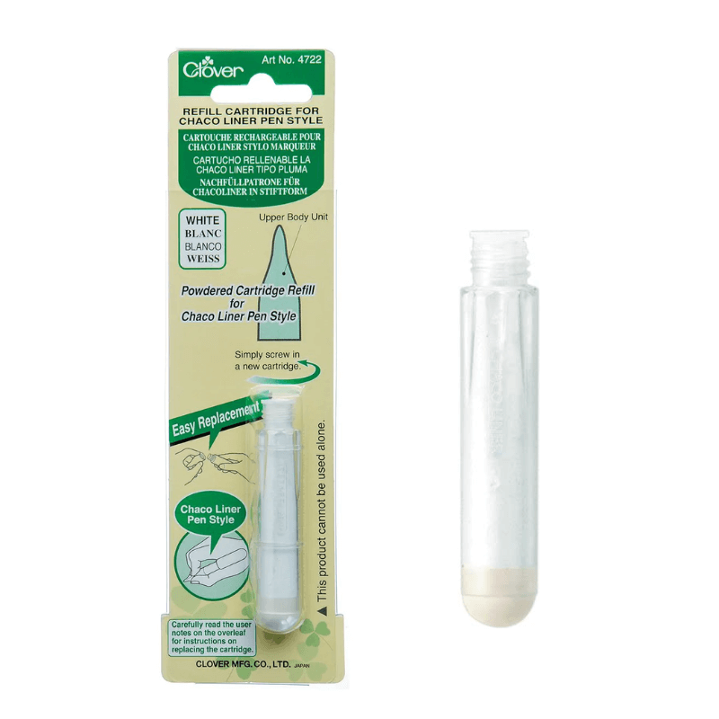 Clover Refill Cartridge for Chaco Liner Pen Style Powder can be refilled easily by simply exchanging the cartridge.