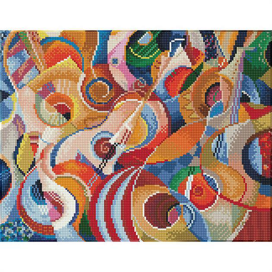 The Diamond Dotz Symphony Kit 5D Embroidery Facet Art Kit comes with everything you need to finish the project. It's simple, quick, and enjoyable to do!
