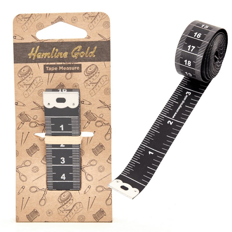 Hemline Gold Extra Wide Tape Measure Metric Imperial 150cm 60