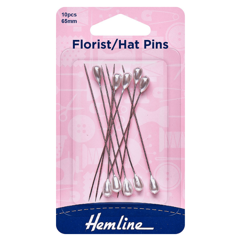 Whether you're making a stunning hat or a show-stopping floral arrangement, these lovely pins will add a decorative touch to your work. They're really easy to use and remove because of the pearl heads. Long pins with coloured pearl heads have been particularly made. It's used in millinery and flower arrangements.