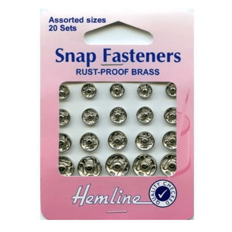 Hemline Snap Fast Metal Nickel