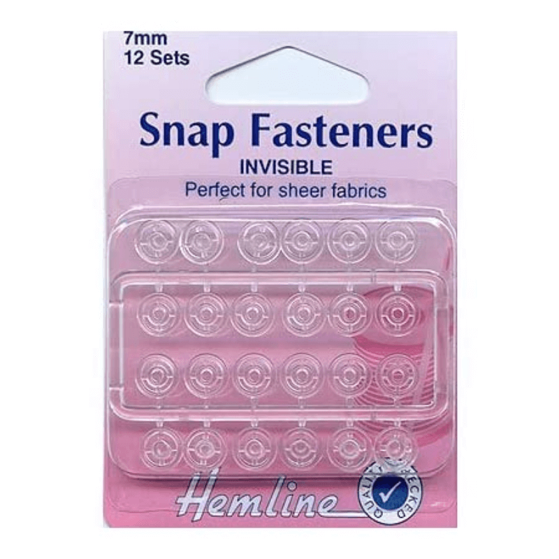 Hemline Snap Fast Nylon Clear