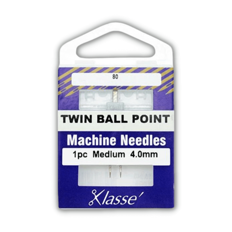 Twin needles are used for practical sewing and decorative sewing such as pintucks, seam finishes and topstitching