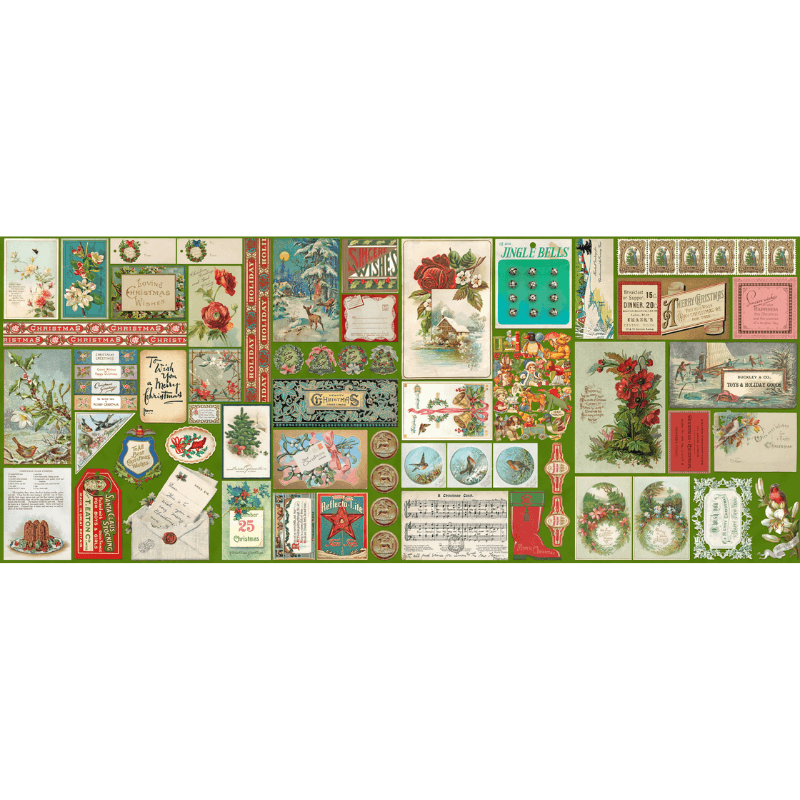 Moda Fabrics Christmas Faire Evergreen 7390-13