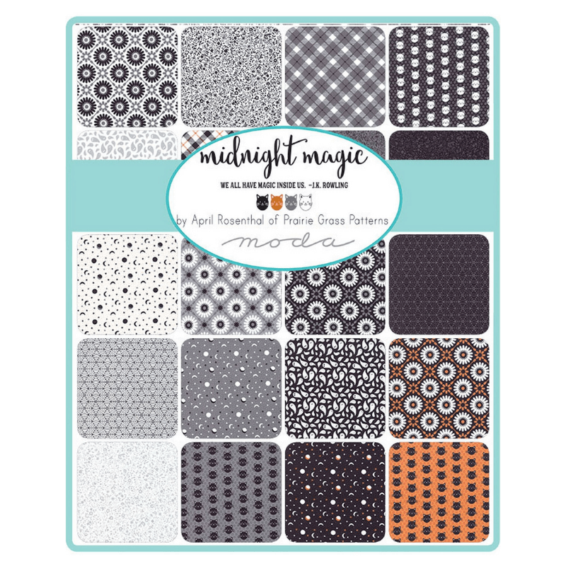 Moda Fabrics Midnight Magic Pre Cuts Mini Charm Pack 24080MC
