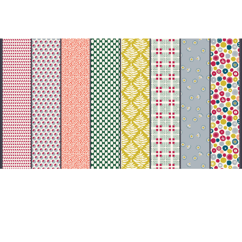 Moda Fabrics The Lookout Raspberry Multi 18217 17