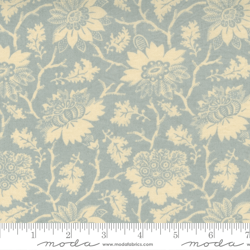 Moda Fabrics La Vie Boheme Ciel Blue Carmen Floral 13900-13