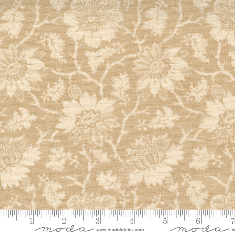Moda Fabrics La Vie Boheme Oyster Carmen Floral 13900-14