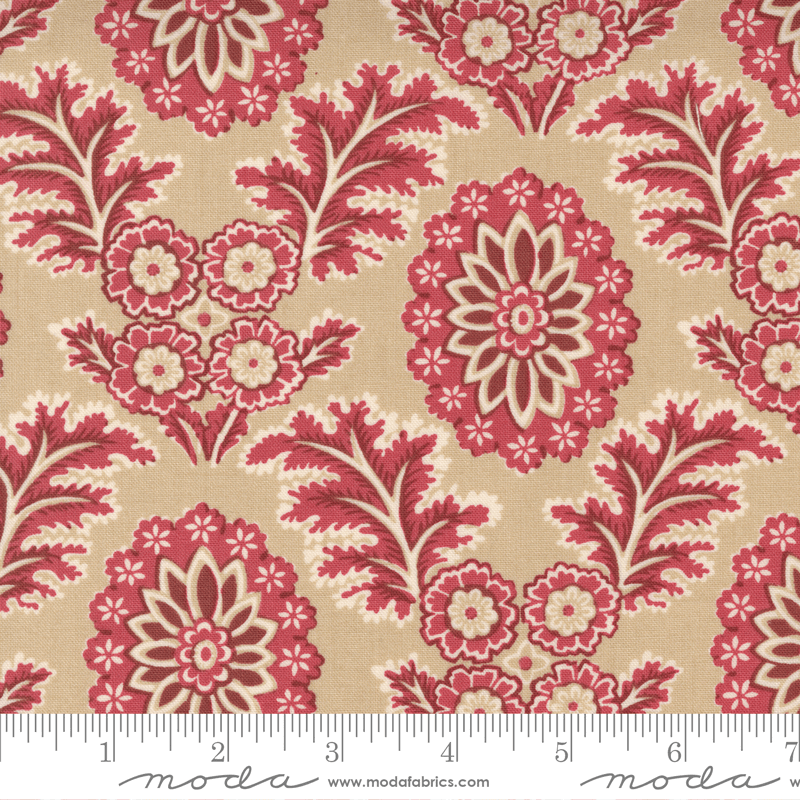 Moda Fabrics La Vie Boheme Oyster Corsaire Floral 13902-17
