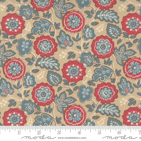 Moda Fabrics La Vie Boheme Oyster Roma Floral 13903-14