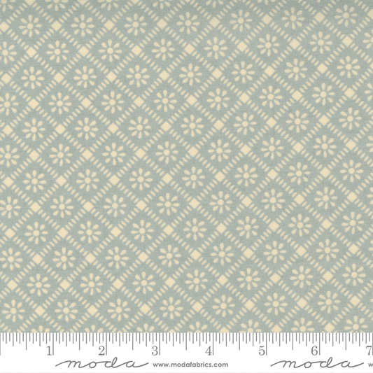 Moda Fabrics La Vie Boheme Ciel Blue Moravia Check 13905-13