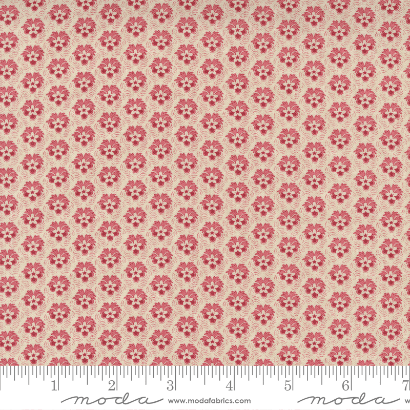 Moda Fabrics La Vie Boheme Pearl French Red Flaneur Blender 13906-15