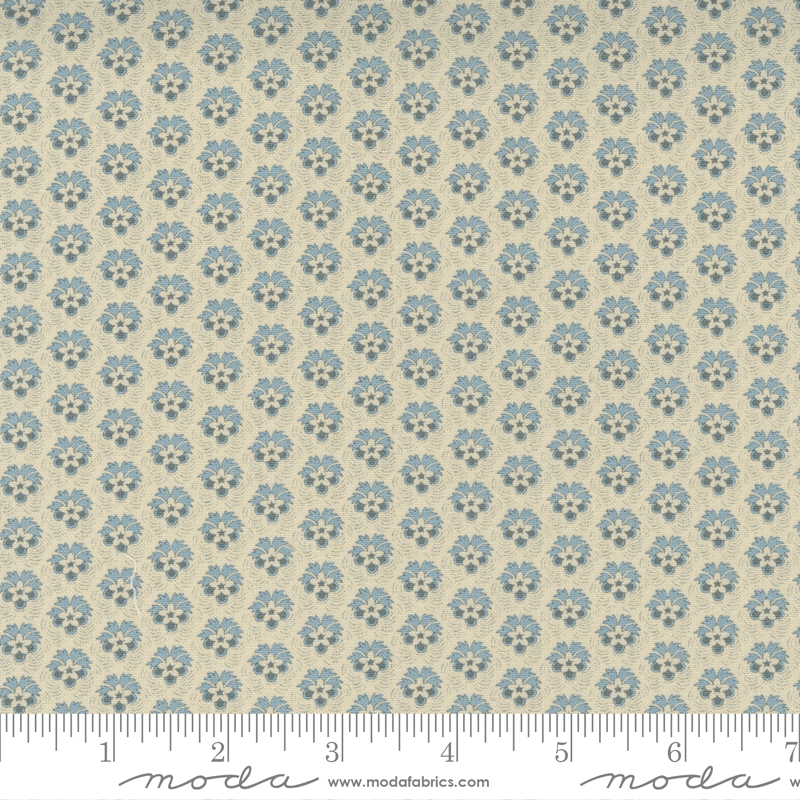 Moda Fabrics La Vie Boheme Pearl French Blue Flaneur Blender 13906-16