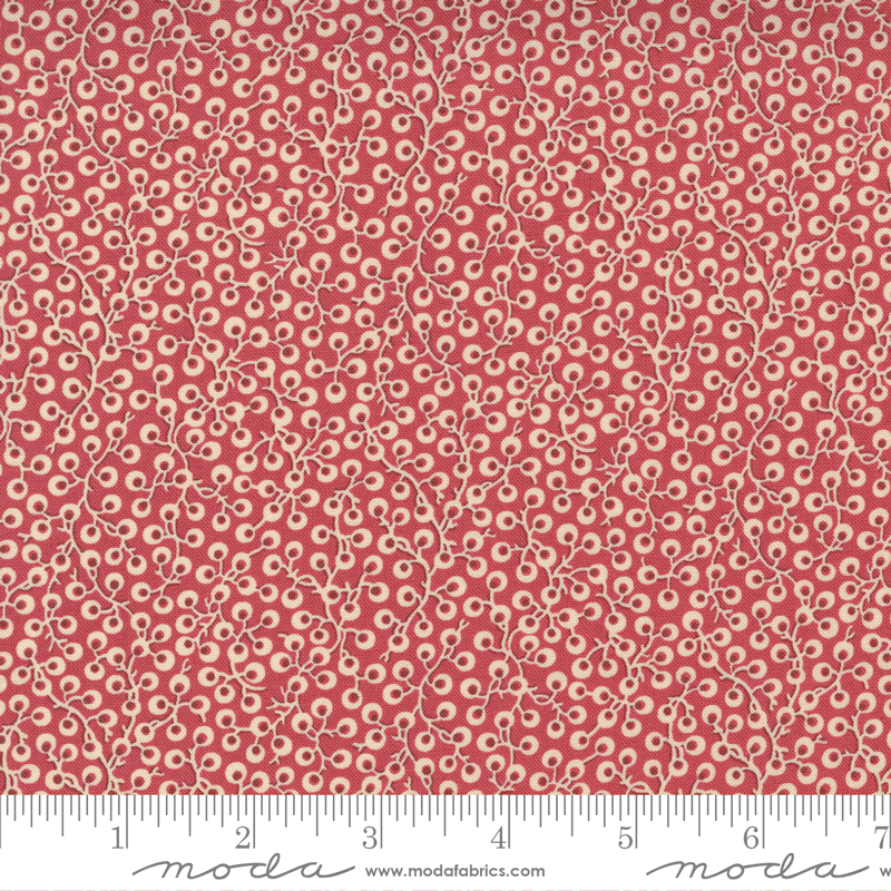 Moda Fabrics La Vie Boheme French Red Dot Vine 13907-11