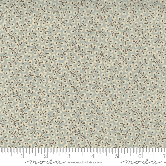 Moda Fabrics La Vie Boheme Ciel Blue Dot Vine 13907-15