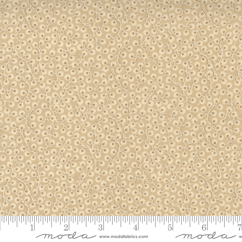 Moda Fabrics La Vie Boheme Oyster Dot Vine 13907-17