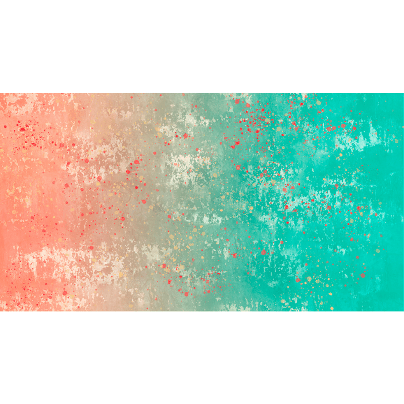 Moda Fabrics Lipstick Cowgirl Orange Aqua 31725-15
