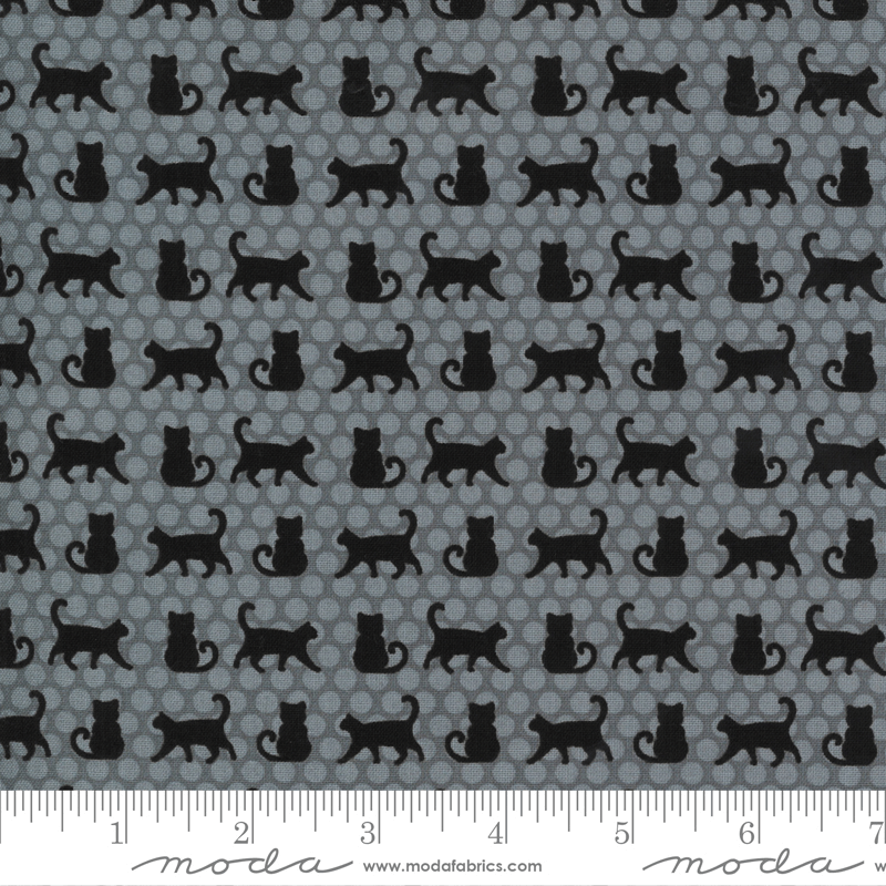 Moda Fabrics Midnight Magic 2 Mist Cat Parade 24102-16