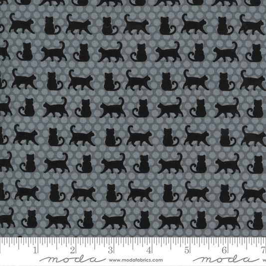Moda Fabrics Midnight Magic 2 Mist Cat Parade 24102-16