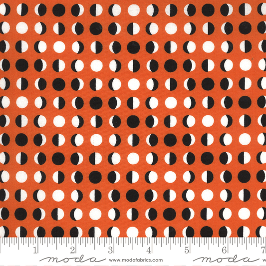 Moda Fabrics Midnight Magic 2 Pumpkin Moon Dot 24104-15