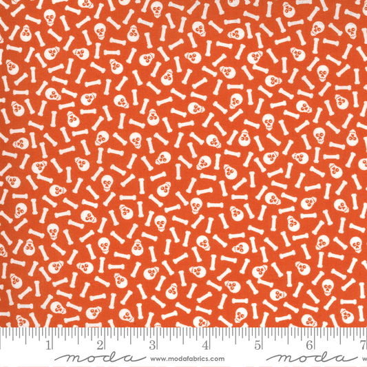 Moda Fabrics Midnight Magic 2 Pumpkin Mr. Bones 24105-12