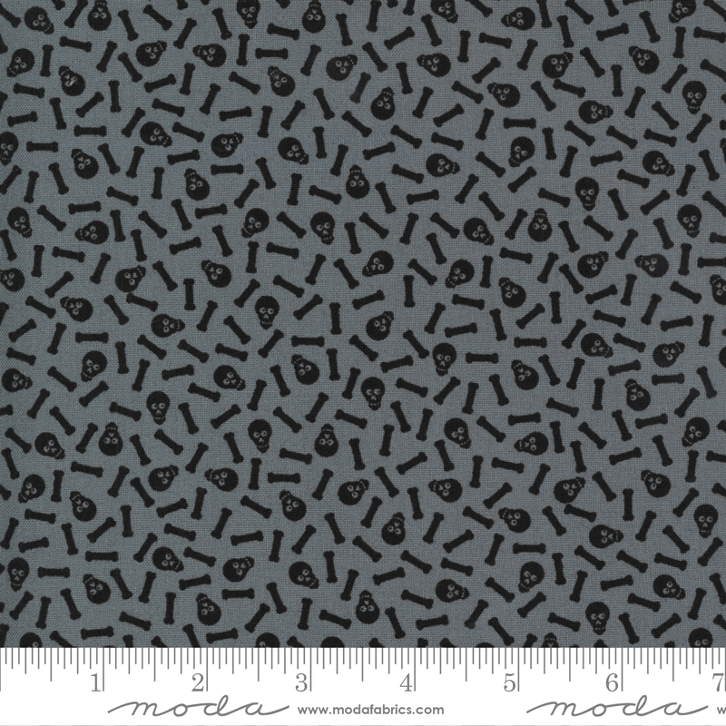 Moda Fabrics Midnight Magic 2 Mist Mr. Bones 24105-16