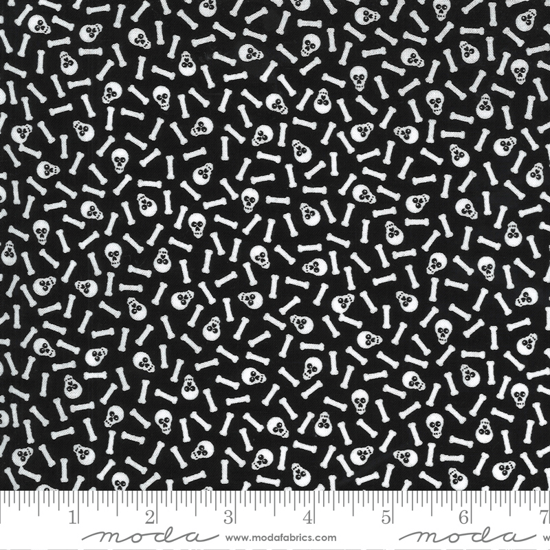 Moda Fabrics Midnight Magic 2 Midnight Mr. Bones 24105-17