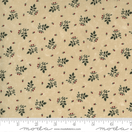 Moda Fabrics Prairie Dreams Tan Leaves & Berries 9653-11