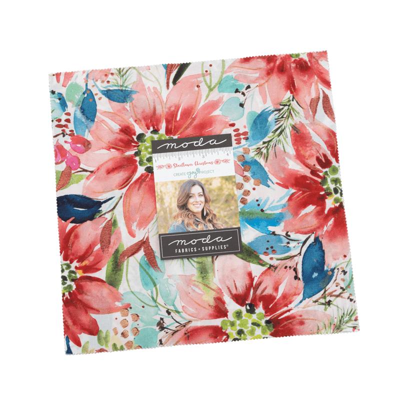 Moda Fabrics Starflower Christmas Layer Cake 8480LC