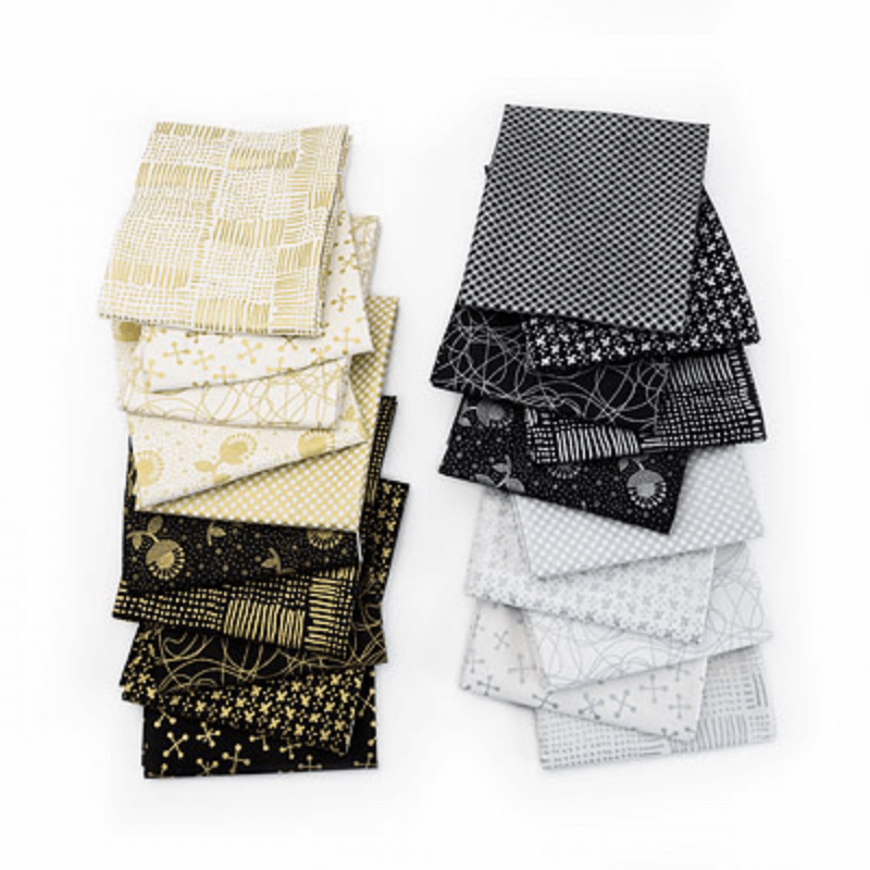 Moda Fabrics Whispers Met Junior Layer Cake Gold Squares 33550JLCMG