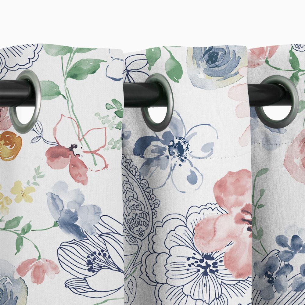 Nettex Glynis Ready-Made Curtains - Ring Top Blush