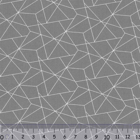 Sew Easy Geo Print Cotton Fabric Grey