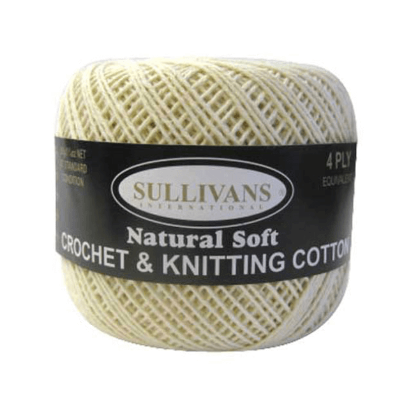 Sullivans Crochet Cotton Natural Soft cotton yarn offers a gentle finish that is all-purpose ideal for vests