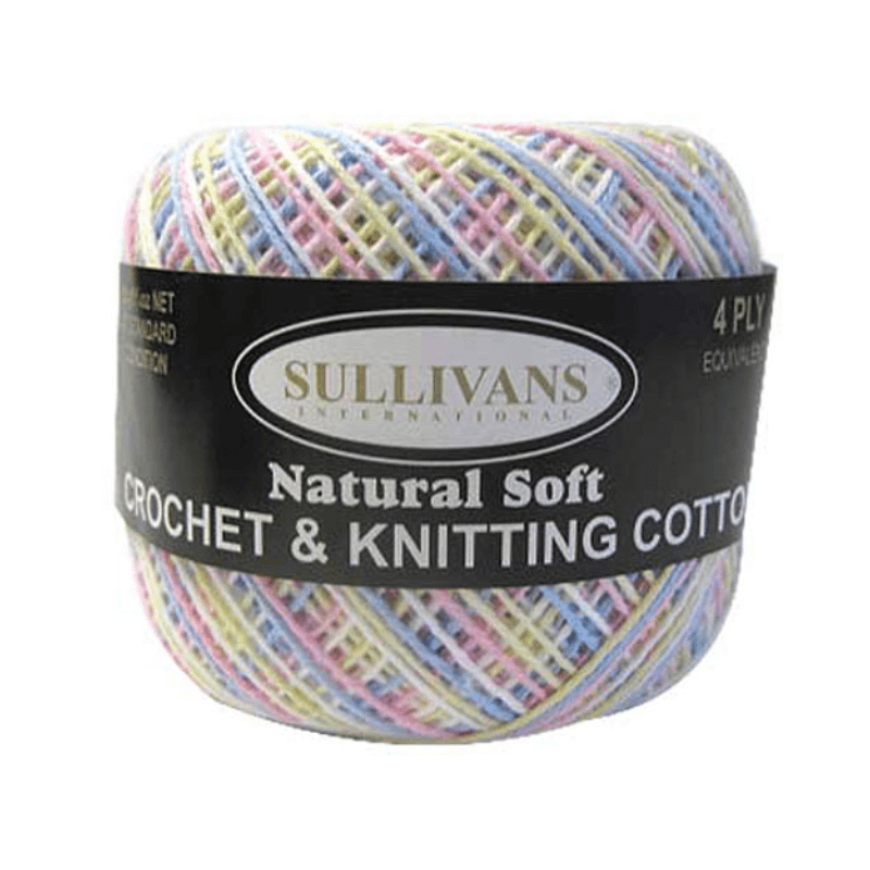 Sullivans Crochet Cotton Natural Soft cotton yarn offers a gentle finish that is all-purpose ideal for vests