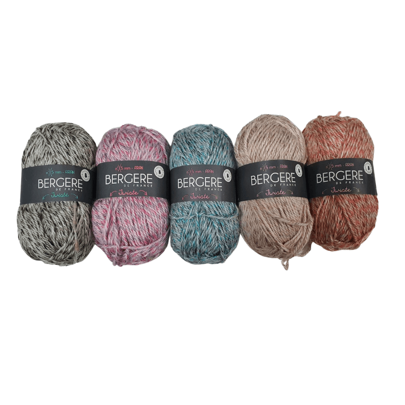 A complex colour palette for this round yarn is made mostly of wool. It gives your models modern tweed shades while still being made on a natural basis.