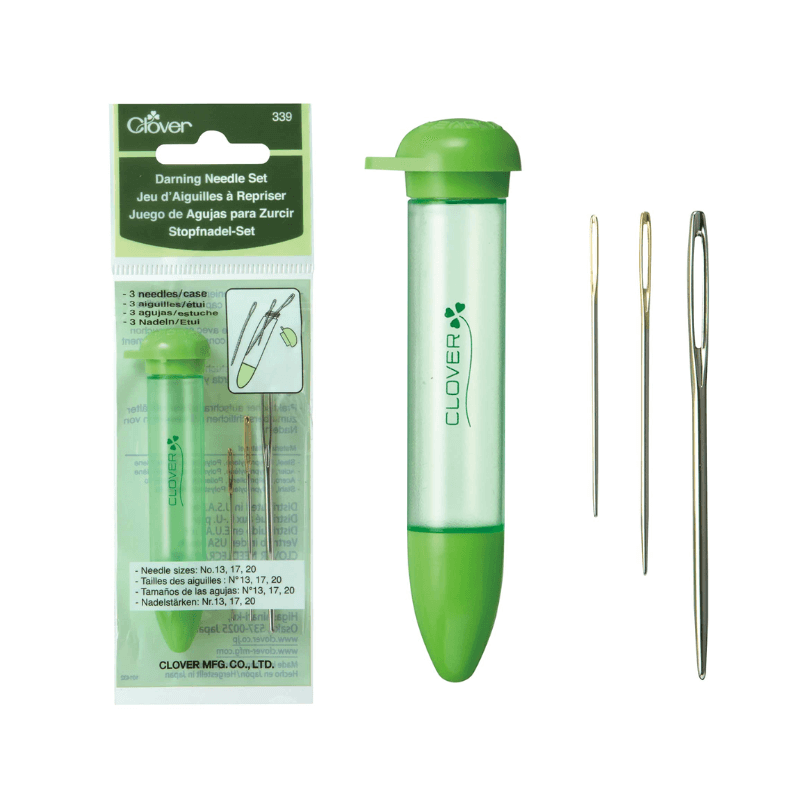 Clover Darning Needles Set perfect for hand-knitting, including darning and grafting