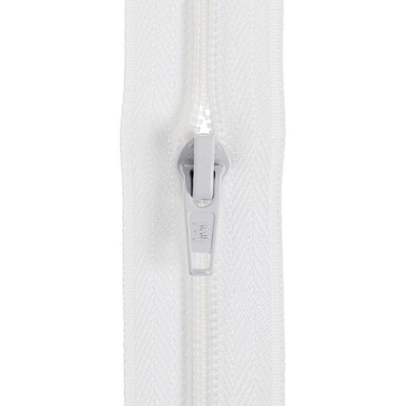 Birch Zipper Chain Continuous Slider No. 7 White