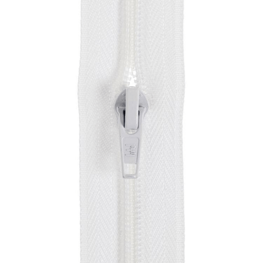 Birch Zipper Chain Continuous Slider No. 7 White