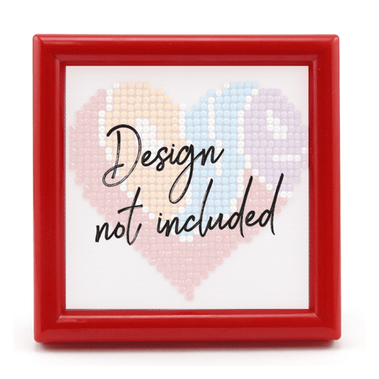Complete your Diamond Dotz artworks with our Red Frame with Mat Board. Dust, spills, and other variables that can impact the shimmer will be protected by diamond painting frames, extending the life of your artwork.