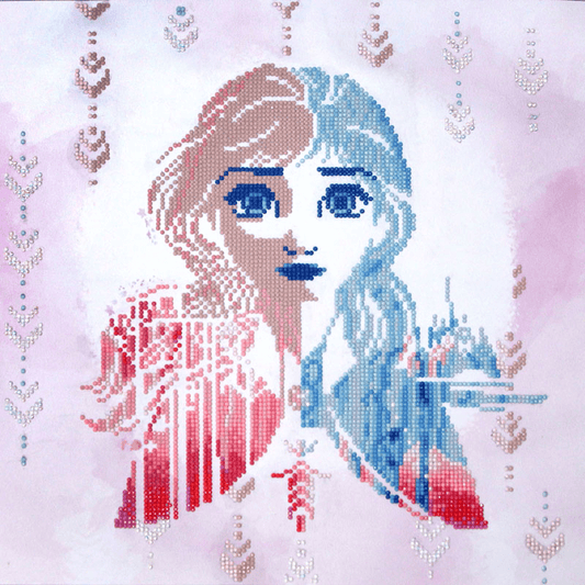 The Diamond Dotz Frozen Anna Silhouette Kit comes with everything you need to finish the project. It's simple, quick, and enjoyable to do!