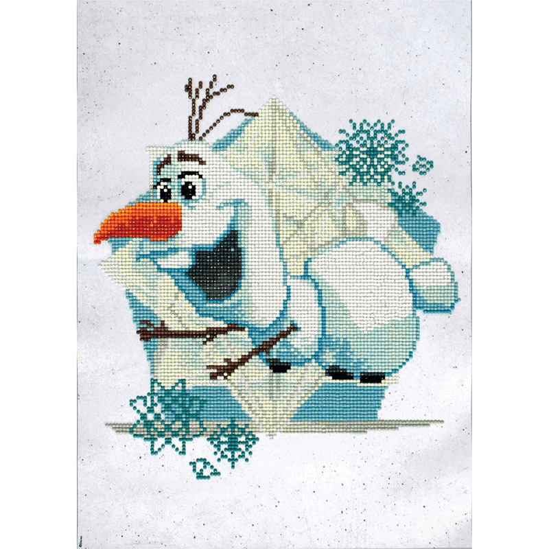 The Diamond Dotz Frozen Geo Olaf Kit comes with everything you need to finish the project. It's simple, quick, and enjoyable to do!