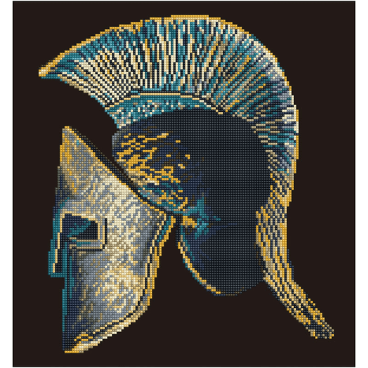 The Diamond Dotz Spartan Symbol Embroidery Facet Art Kit comes with everything you need to finish the project. It's simple, quick, and enjoyable to do!