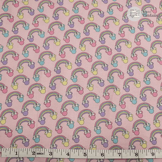 This cotton print fabric from the Minnie Mouse Unicorn Dreams collection, licensed to Camelot Fabrics by Disney, will delight children of all ages. It is ideal for quilting, clothing, and home decor accents. This is a licensed fabric that should not be used for commercial purposes.
