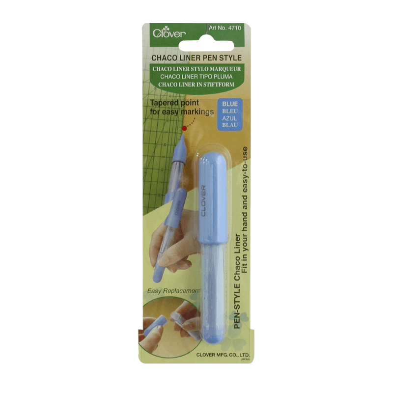 Clover Chaco Liner Pen Style powder-based chalk for drawing thin, beautiful lines.