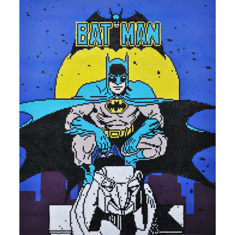 The Diamond Dotz Batman Kit everything to complete the project. It's simple, quick, and enjoyable to do!