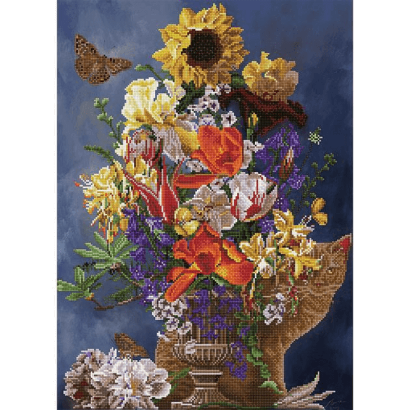 The Diamond Dotz Garden in Gold 5D Embroidery Facet Art Kit comes with everything you need to finish the project. It's simple, quick, and enjoyable to do!