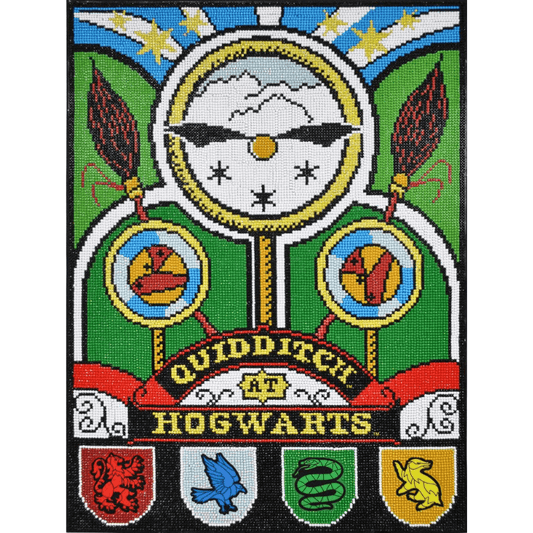 The Diamond Dotz Harry Potters Quidditch Kit comes with everything you need to finish the project. It's simple, quick, and enjoyable to do!