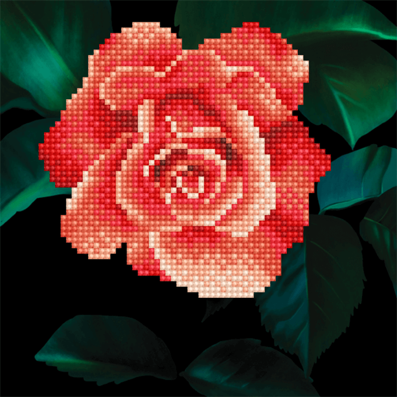 The Diamond Dotz Red Rose Embroidery Facet Art Kit comes with everything you need to finish the project. It's simple, quick, and enjoyable to do!
